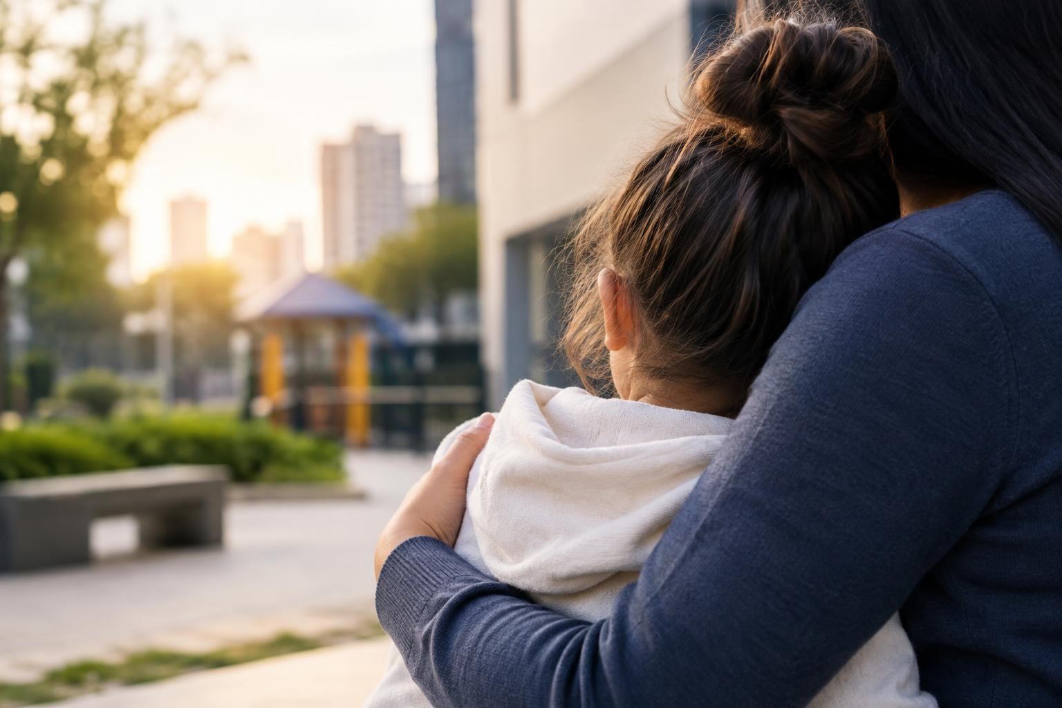 Imagem editorial genérica sobre proteção e pedido de ajuda em contexto de violência sexual